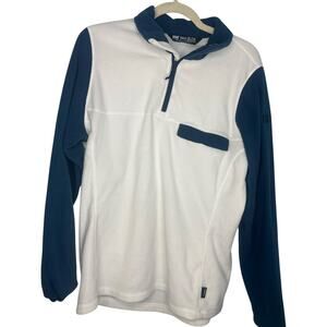 Helly Hansen H/H Quarter Zip Polartec Pullover Fleece Women's Size XL Blue White